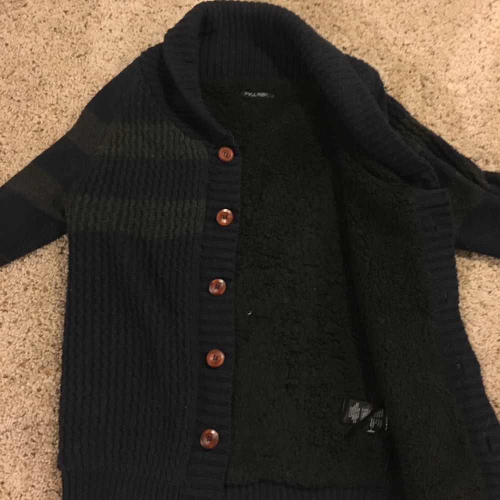 Fleece-lined Cardigan Sweater